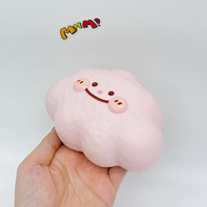 Slow Rise Cute Cloud Bread Squeeze Away Stress with a Smile! - slow rising squeeze toy side angle view