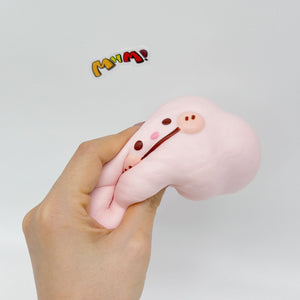 Slow Rise Cute Cloud Bread Squeeze Away Stress with a Smile! - squishy toy size reference with hand