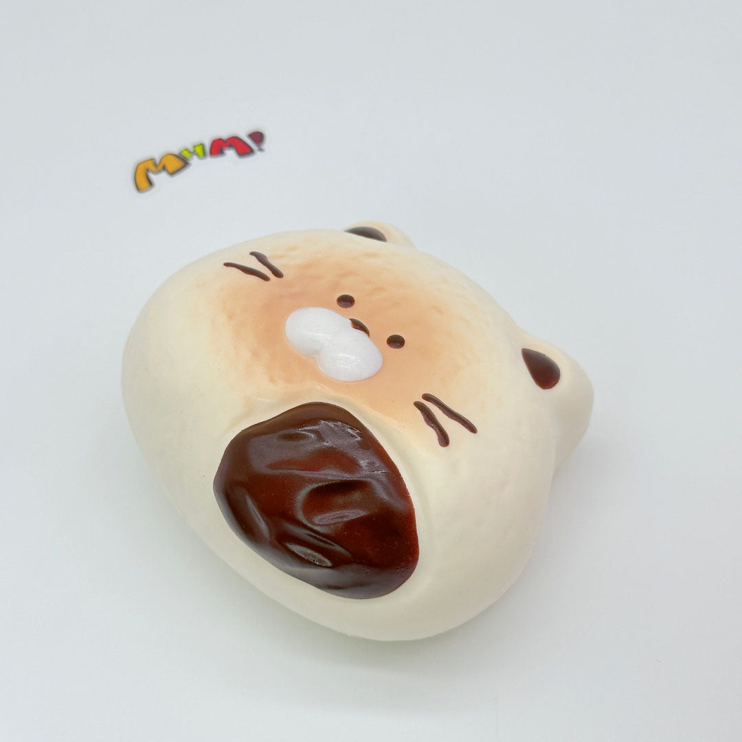 Ultra-Soft Cat Mochi Squishy Slow Rise & Irresistibly Cute - soft slow rise fidget toy front view