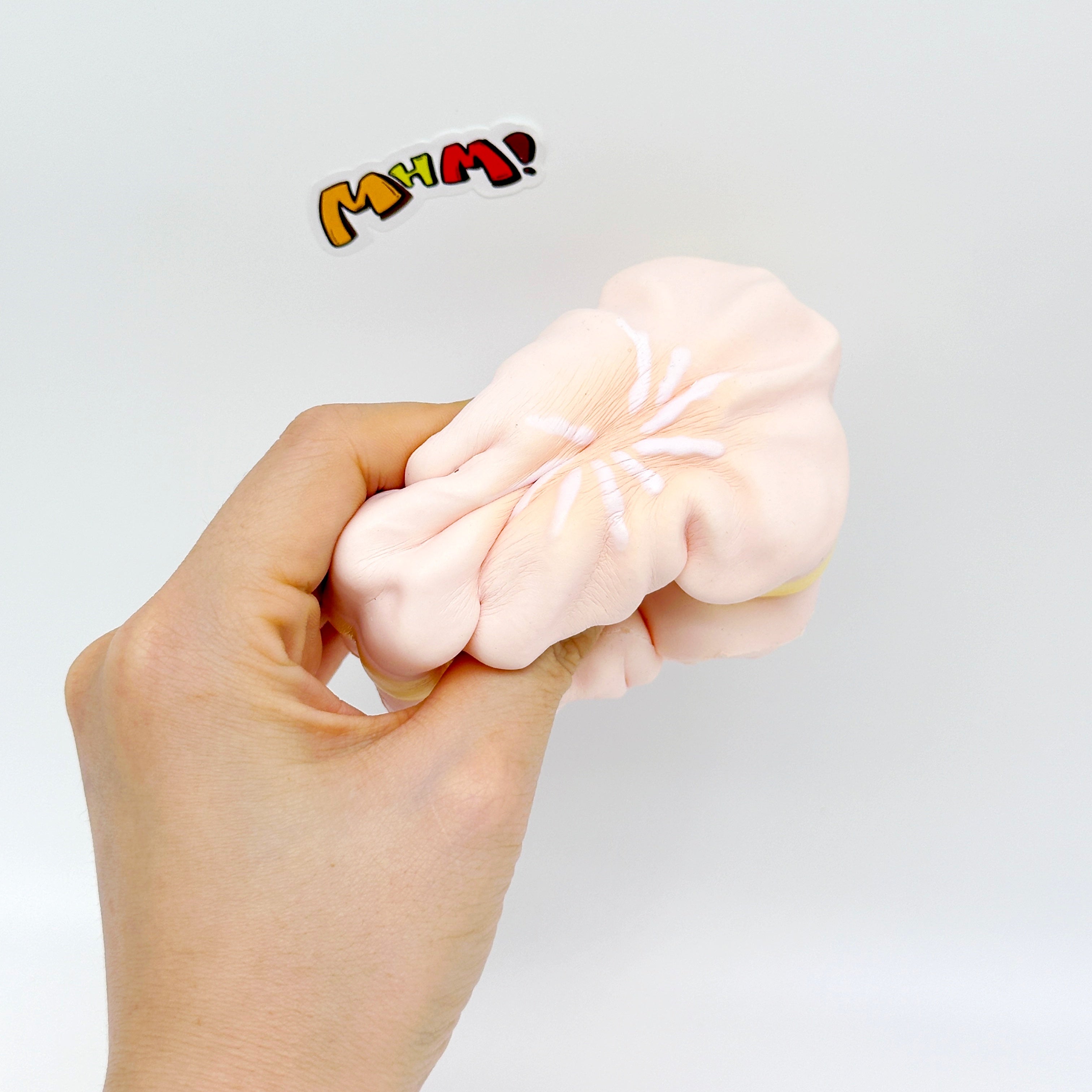 Slow Rise Cute Flower Pastry Squishy Squeeze Away Stress - squishy toy size reference with hand
