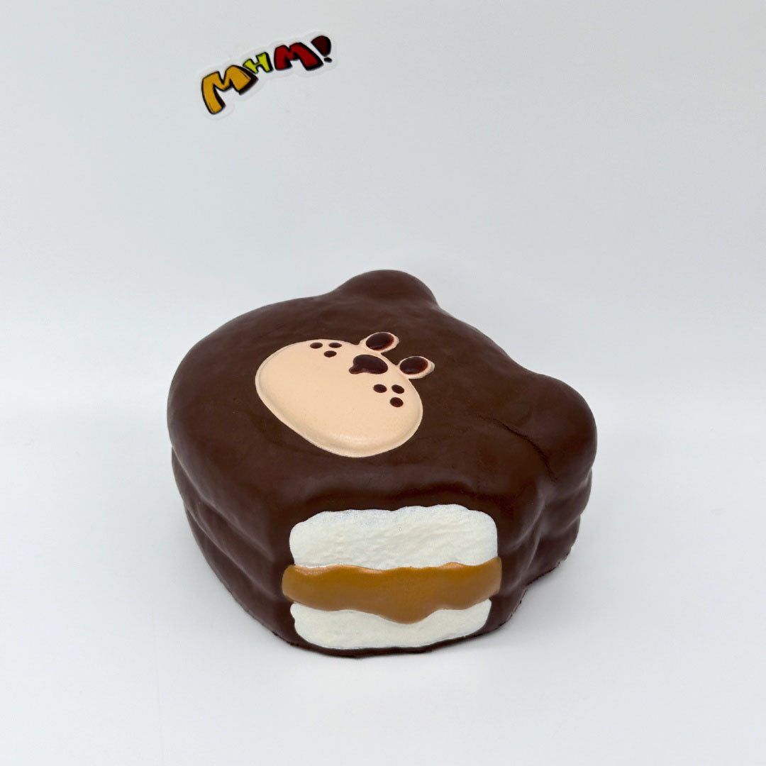 Ultra-Soft Chocolate Bear Pie Slow Rise & Irresistibly Decadent - squishy stress relief toy detail shot