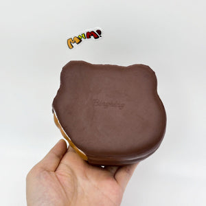 Ultra-Soft Chocolate Bear Pie Slow Rise & Irresistibly Decadent - kawaii squishy toy close up