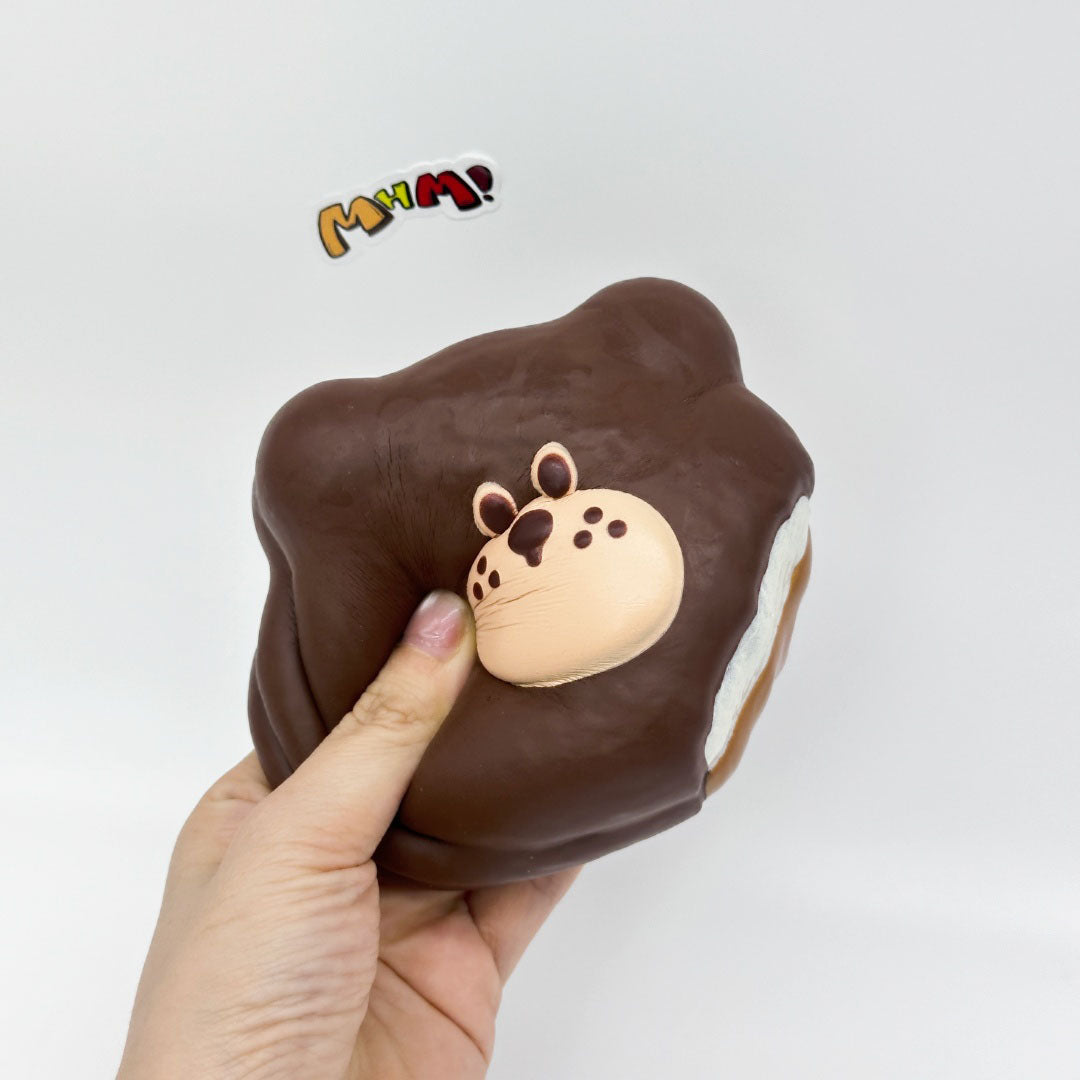 Ultra-Soft Chocolate Bear Pie Slow Rise & Irresistibly Decadent - slow rise fidget toy texture close up