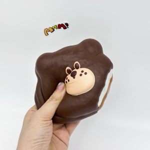 Ultra-Soft Chocolate Bear Pie Slow Rise & Irresistibly Decadent - slow rise fidget toy texture close up