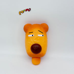 Slow Rise Cute Lazy Dog Hot Dog Squeeze Away Stress - squishy stress relief toy detail shot