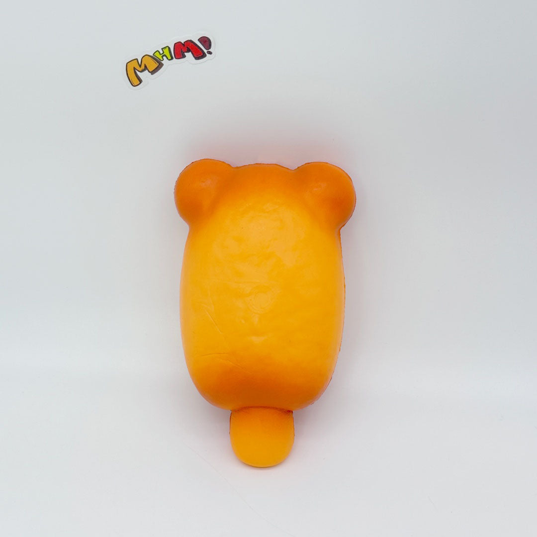 Slow Rise Cute Lazy Dog Hot Dog Squeeze Away Stress - soft slow rise fidget toy front view