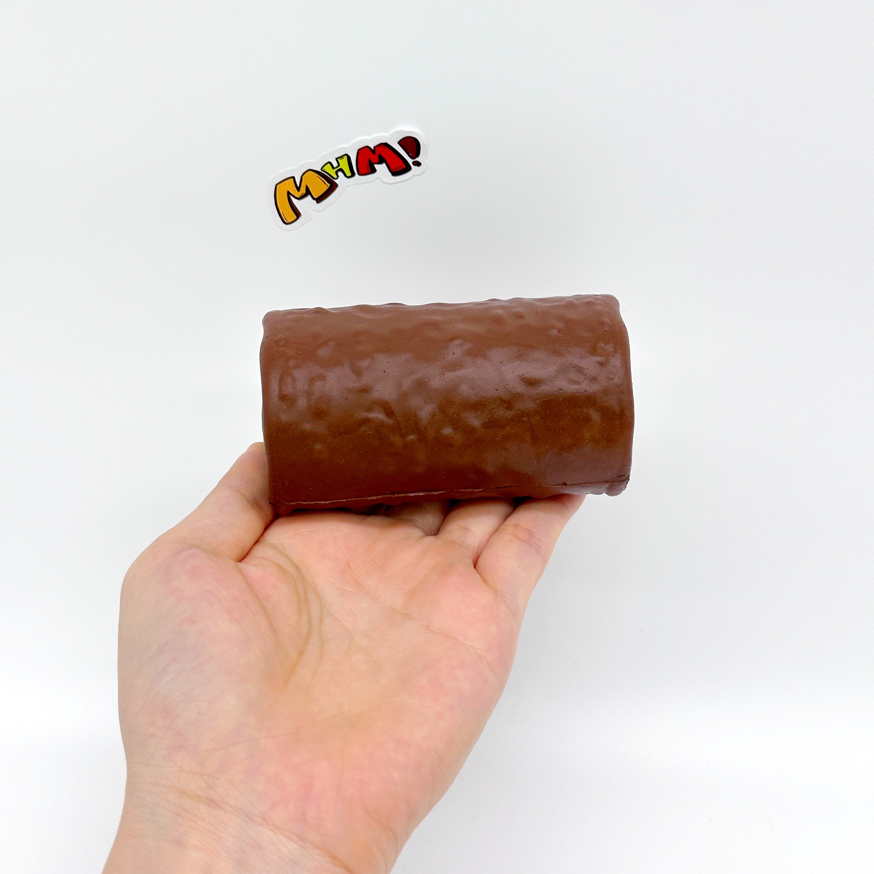 Mint Chocolate Roll Slow Rise Squishy Toy - slow rising squeeze toy side angle view