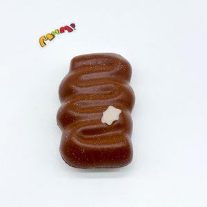 Slow Rise Chocolate Fried Dough Squishy - squishy stress relief toy detail shot