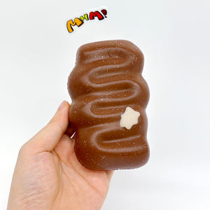 Slow Rise Chocolate Fried Dough Squishy - kawaii squishy toy close up