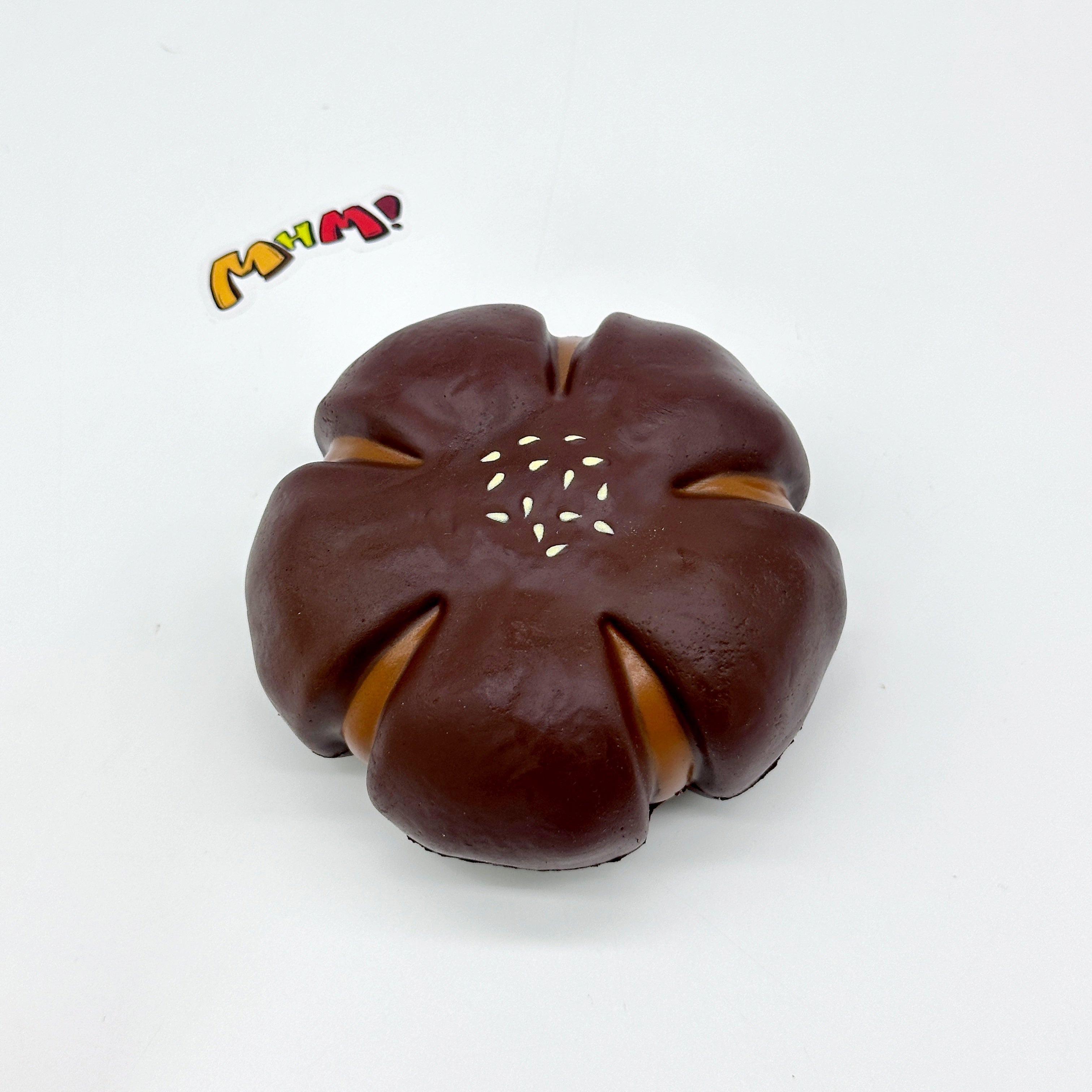 Cute Flower-Shaped Chestnut Pastry Stress Relief Squishy - soft slow rise fidget toy front view