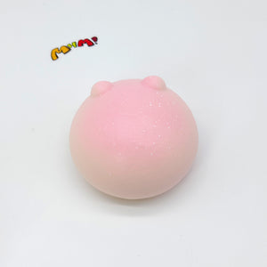 Pink Shiba Inu Steamed Bun Squishy Toy - squishy toy size reference with hand
