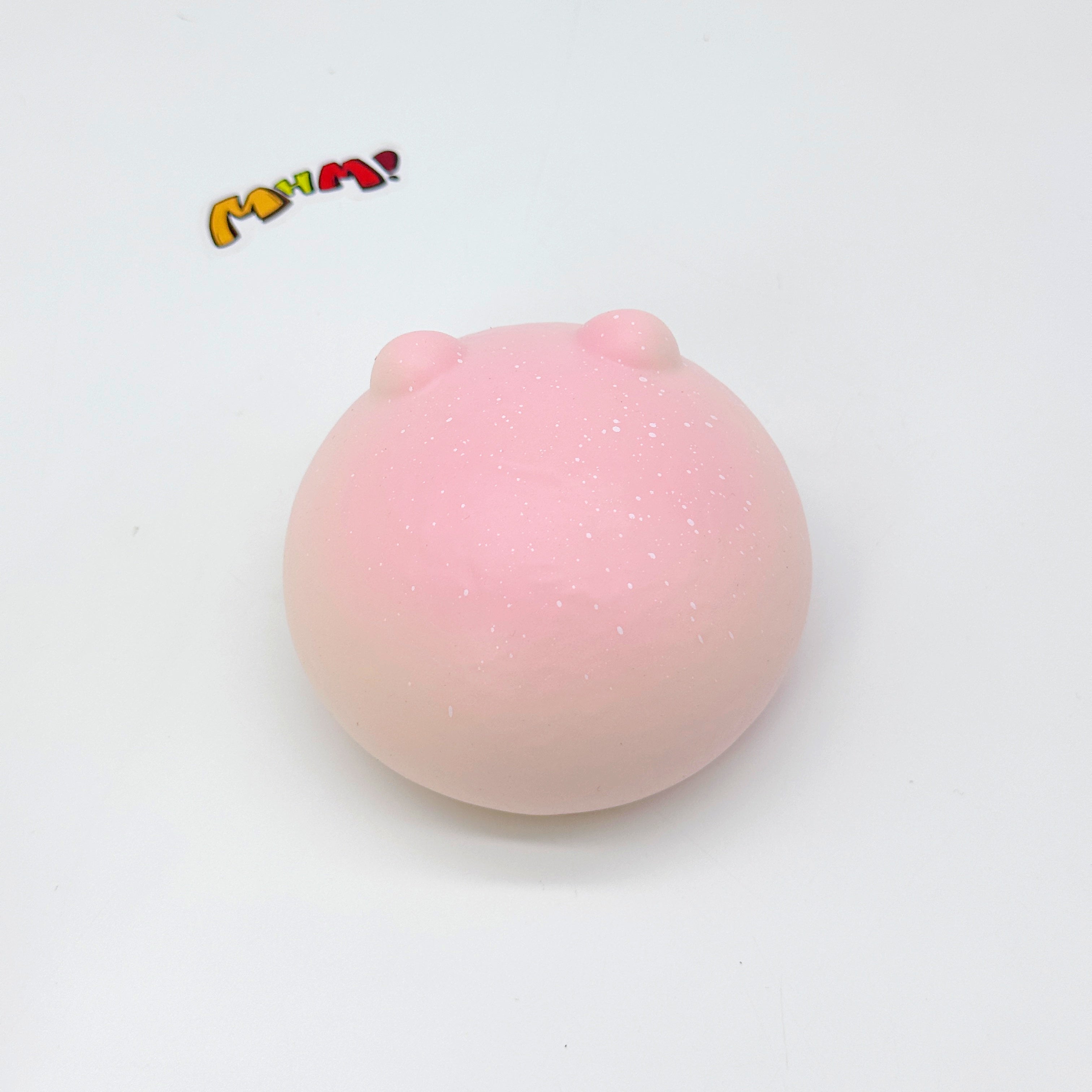 Pink Shiba Inu Steamed Bun Squishy Toy - squishy toy size reference with hand