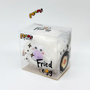 Kawaii Smiley Fried Egg Squishy - kawaii stress relief squishy angle