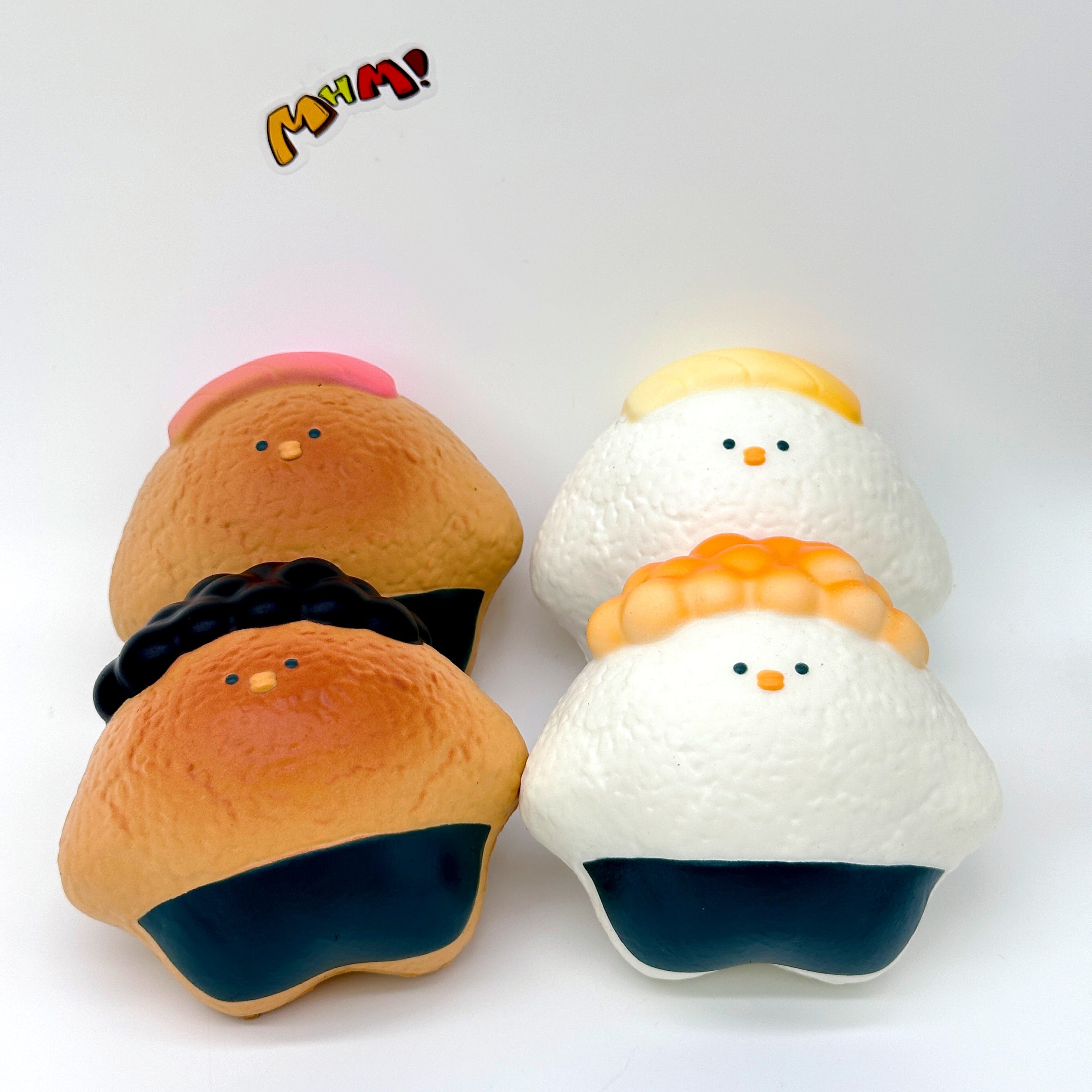 Slow recovery fish roe, salmon and chicken sushi Squishy - slow rising squishy toy product photo