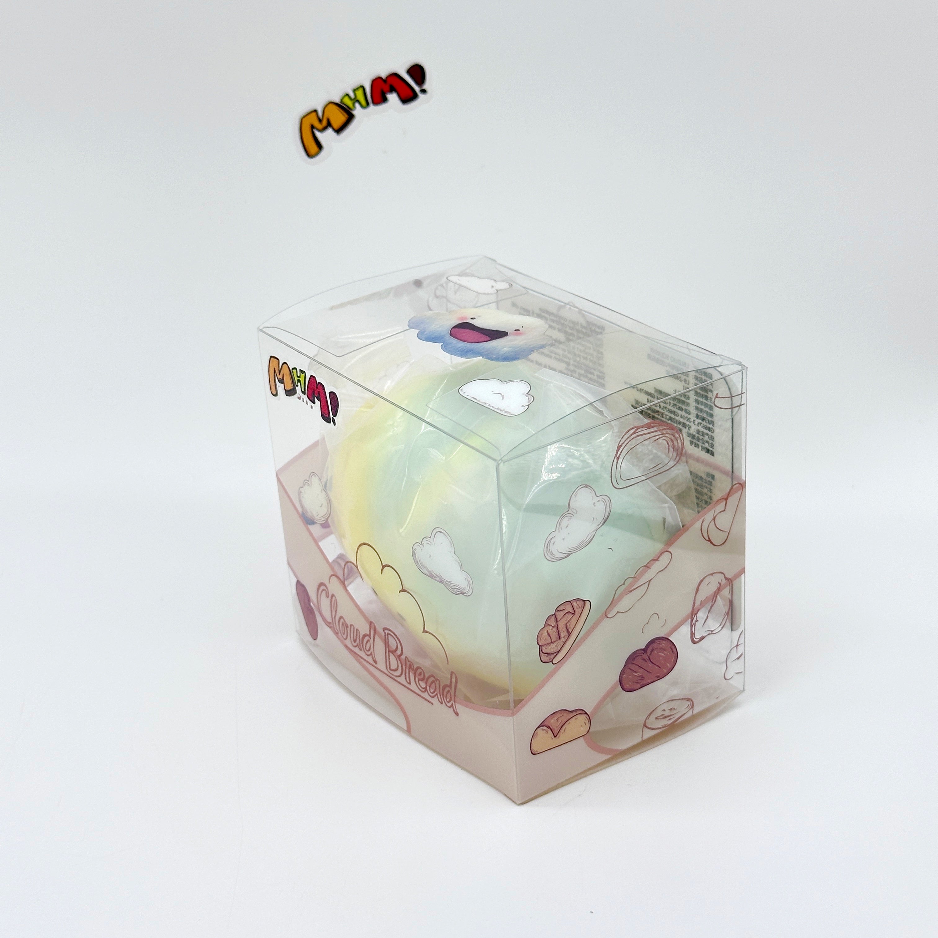 Slow Rise Rainbow Cloud Bread Squishy - kawaii stress relief squishy angle