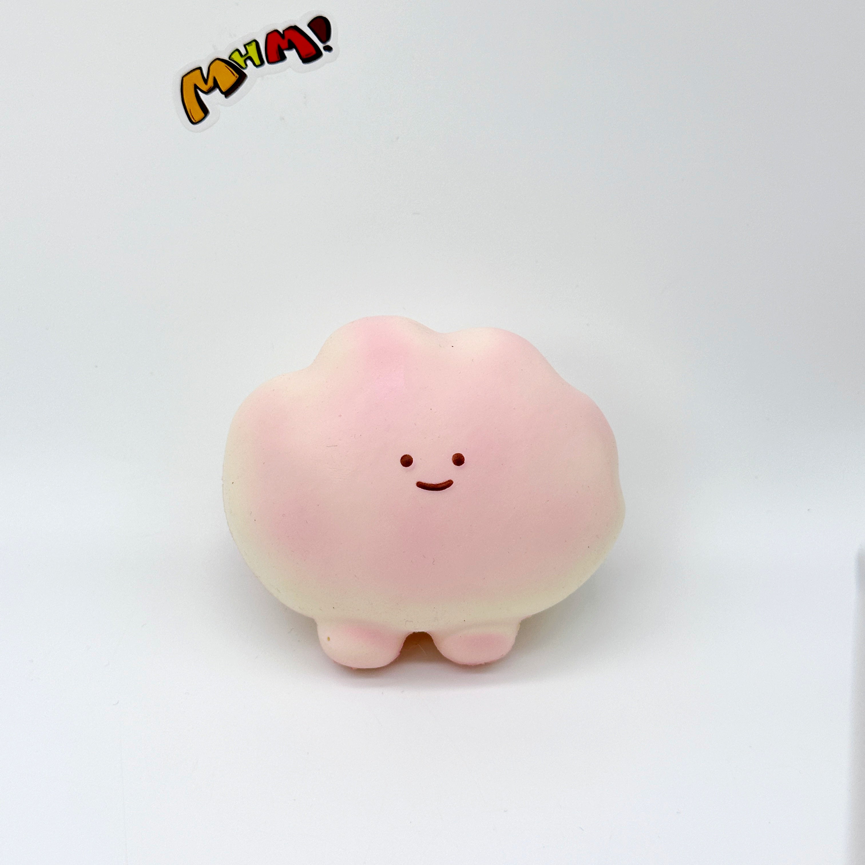 Slow Rise Rainbow Cloud Bread Squishy - slow rising squeeze toy side angle view