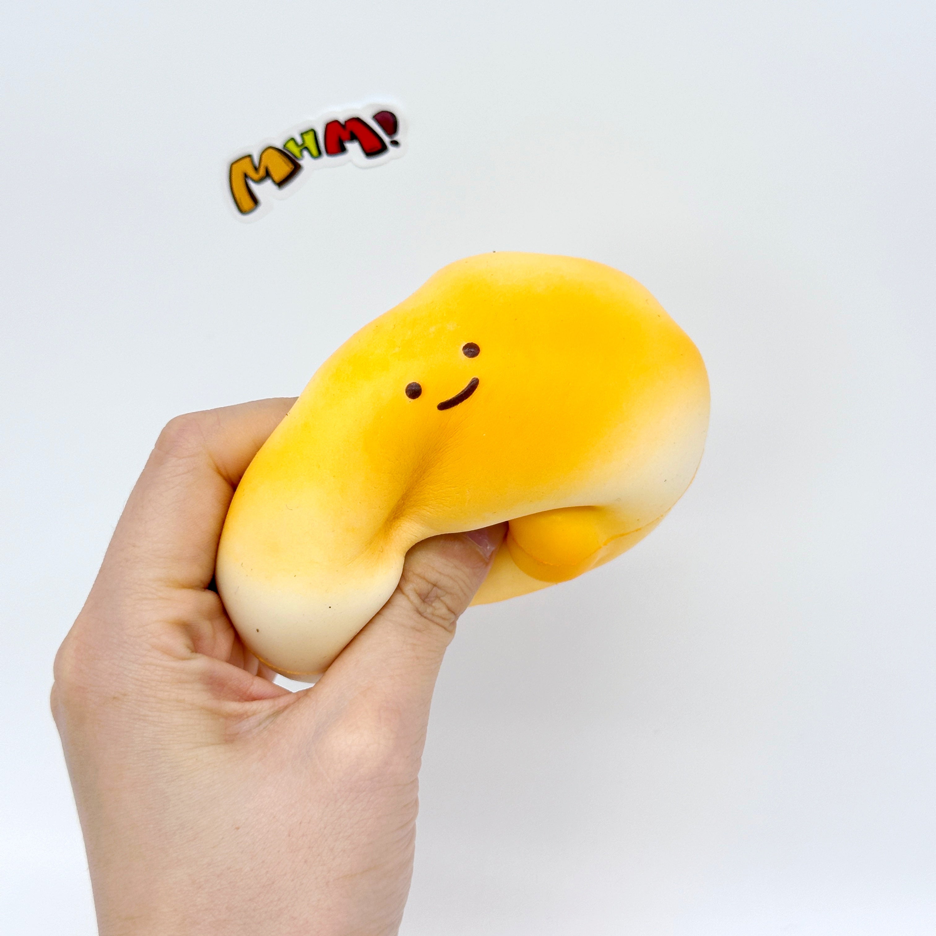 Slow Rise Rainbow Cloud Bread Squishy - slow rise toy hand squeeze demo