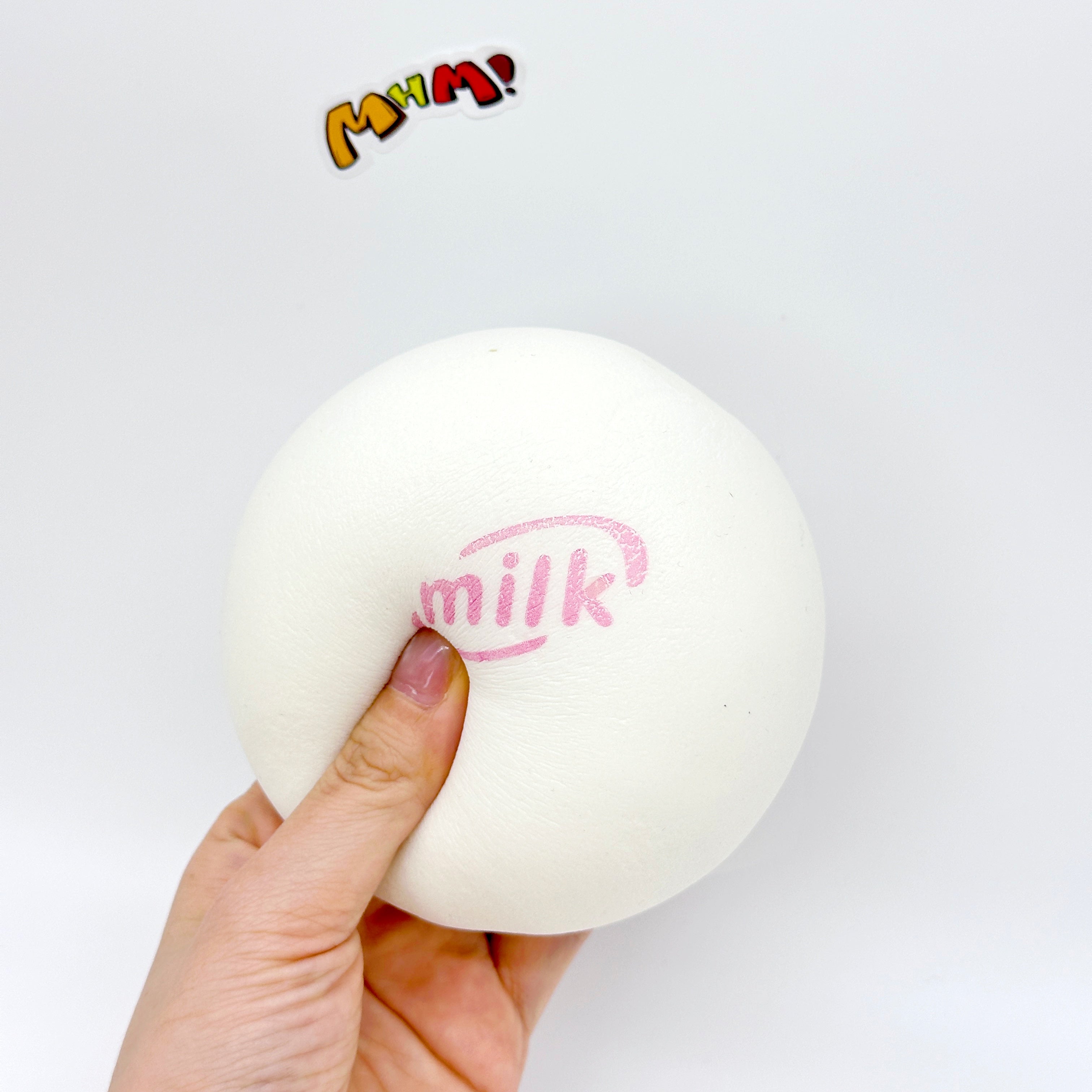 Cute Lychee Flavor Steamed Bun Stress Relief Toy - kawaii squishy toy close up