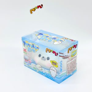 Cute Fluffy Seal Dumpling Stress Relief Toy - squishy toy size reference with hand