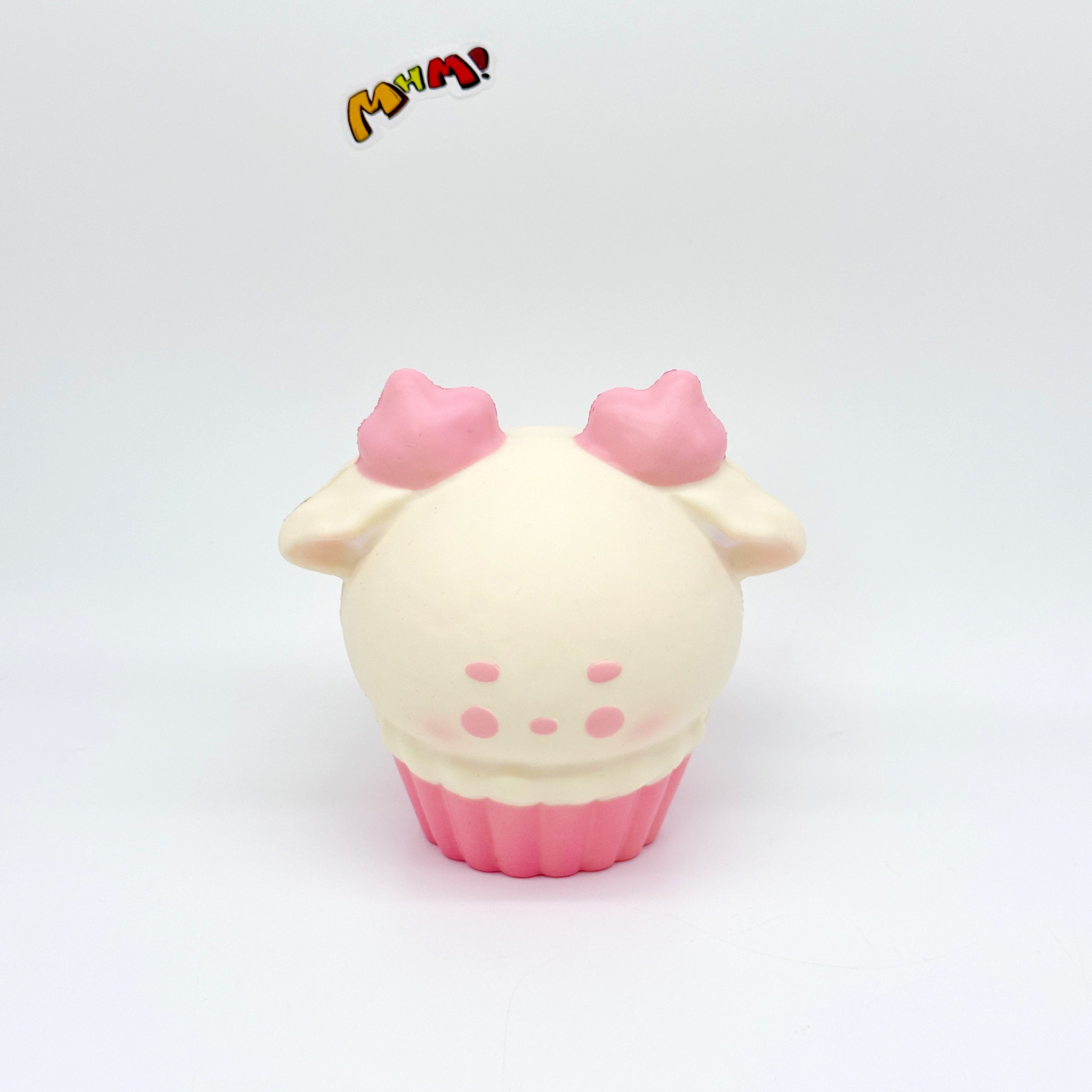 Sweet Reindeer Cupcake Squeeze Toy - soft slow rise fidget toy front view