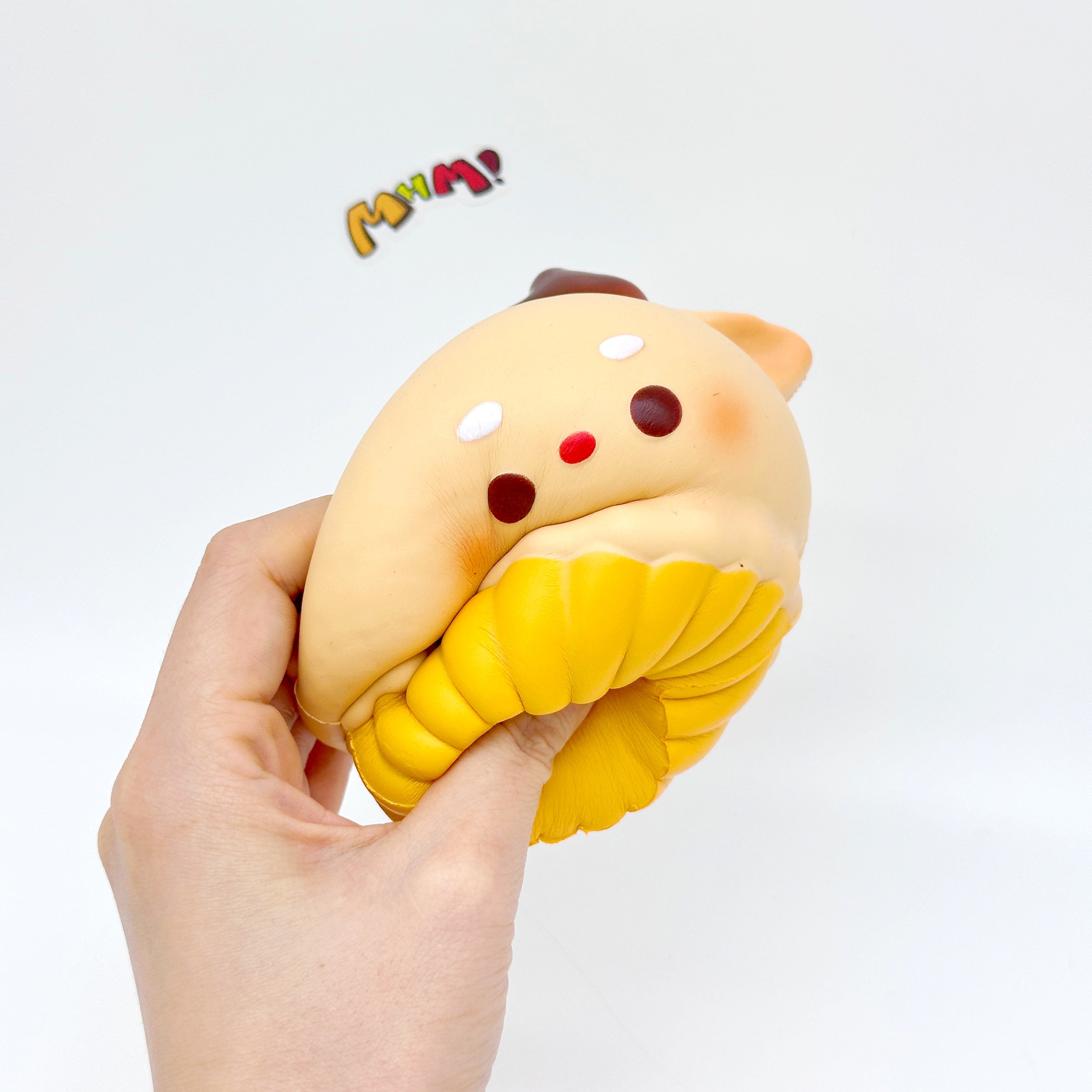 Sweet Reindeer Cupcake Squeeze Toy - slow rise fidget toy texture close up