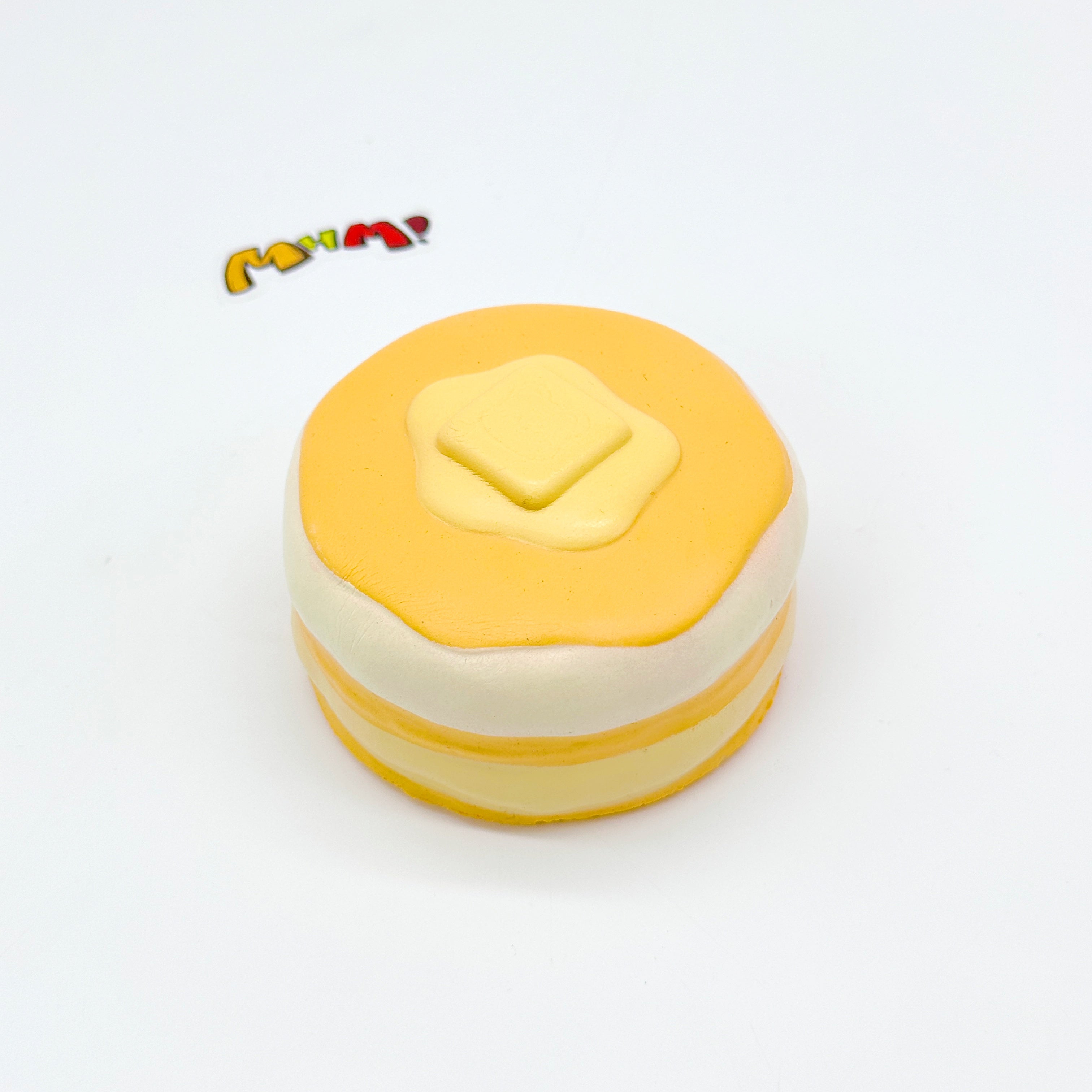 Cute honey bread pancake squishy squeeze toy with butter topping, slow rising stress relief fidget toy