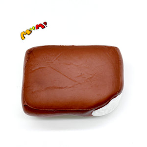 Romantic Love Stamp Chocolate Bar Fluffy Slow Rise Squeeze Toy - soft slow rise fidget toy front view