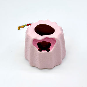 Kawaii Peeking Bear Pudding Squishy - squishy stress relief toy detail shot