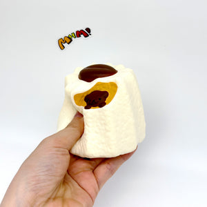 Kawaii Peeking Bear Pudding Squishy - kawaii squishy toy close up
