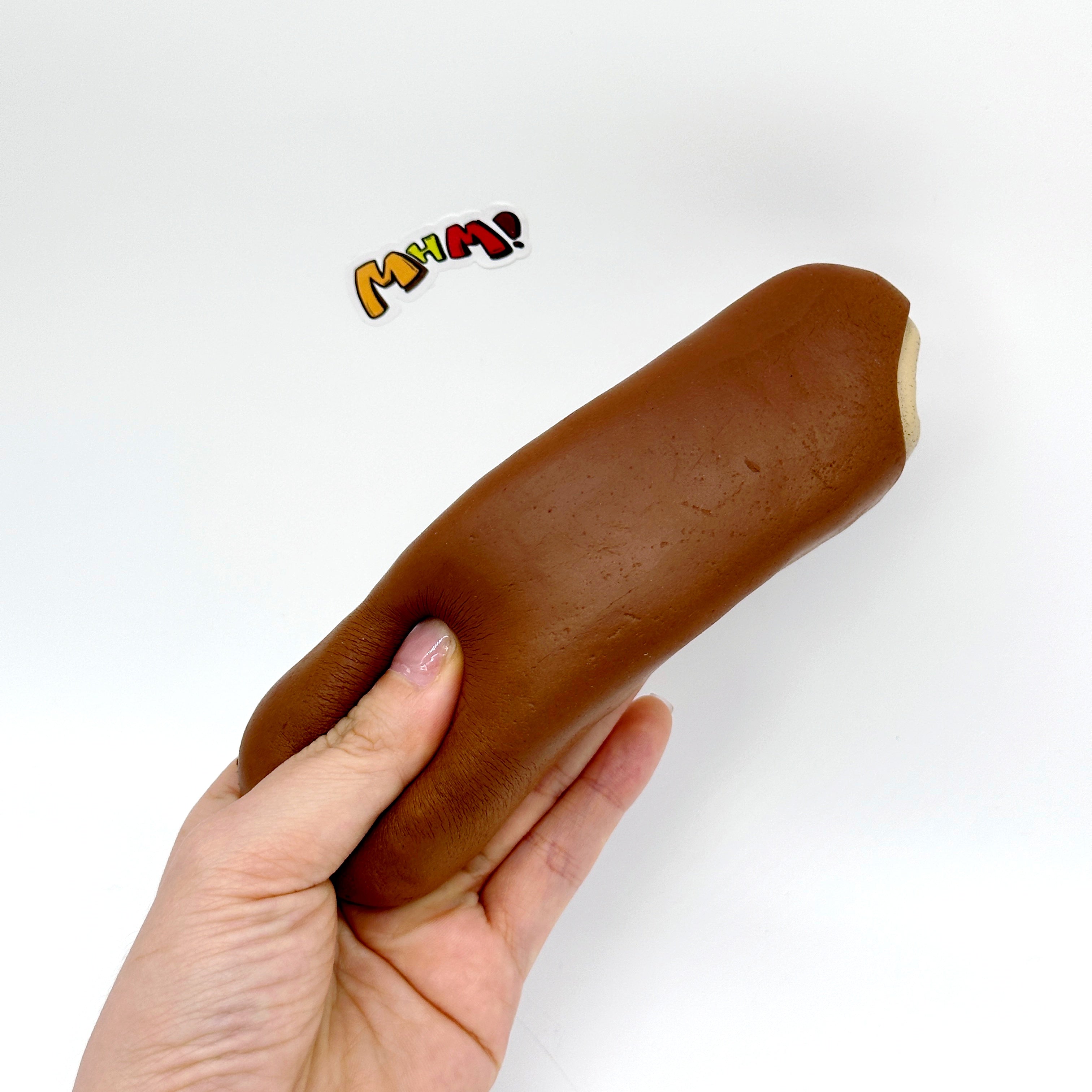 Slow Rise Bear Chocolate Stick Squishy - kawaii squishy toy close up