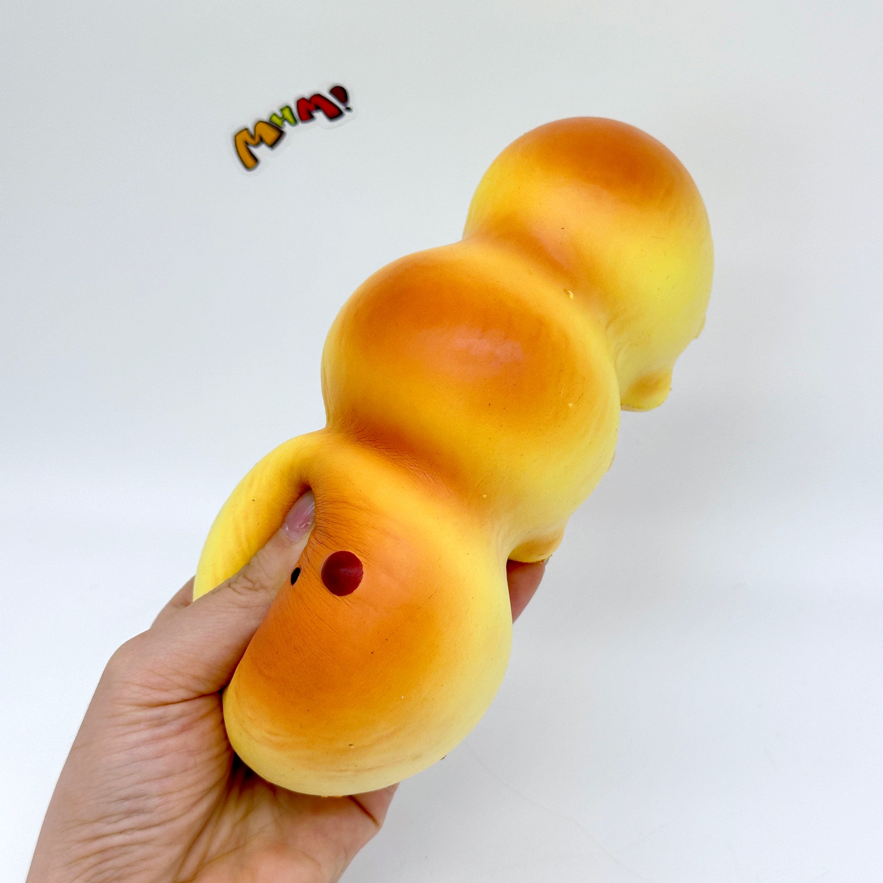 Fluffy Caterpillar Bread Squishy - cute squishy toy packaging display