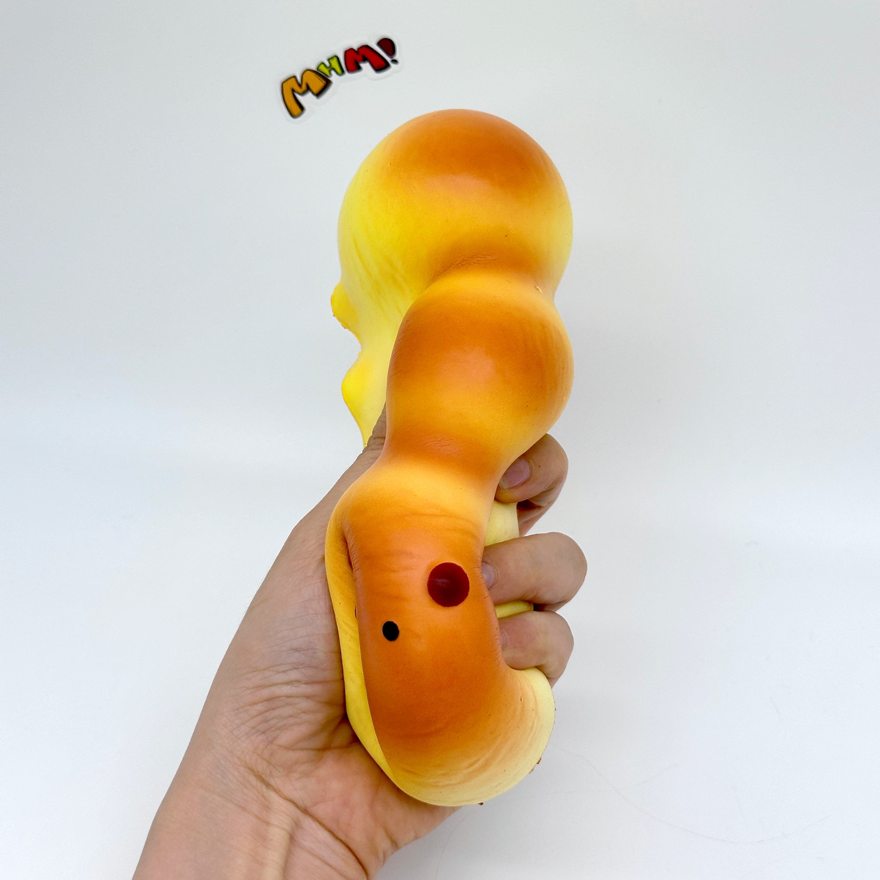 Fluffy Caterpillar Bread Squishy - cute squishy gift toy display