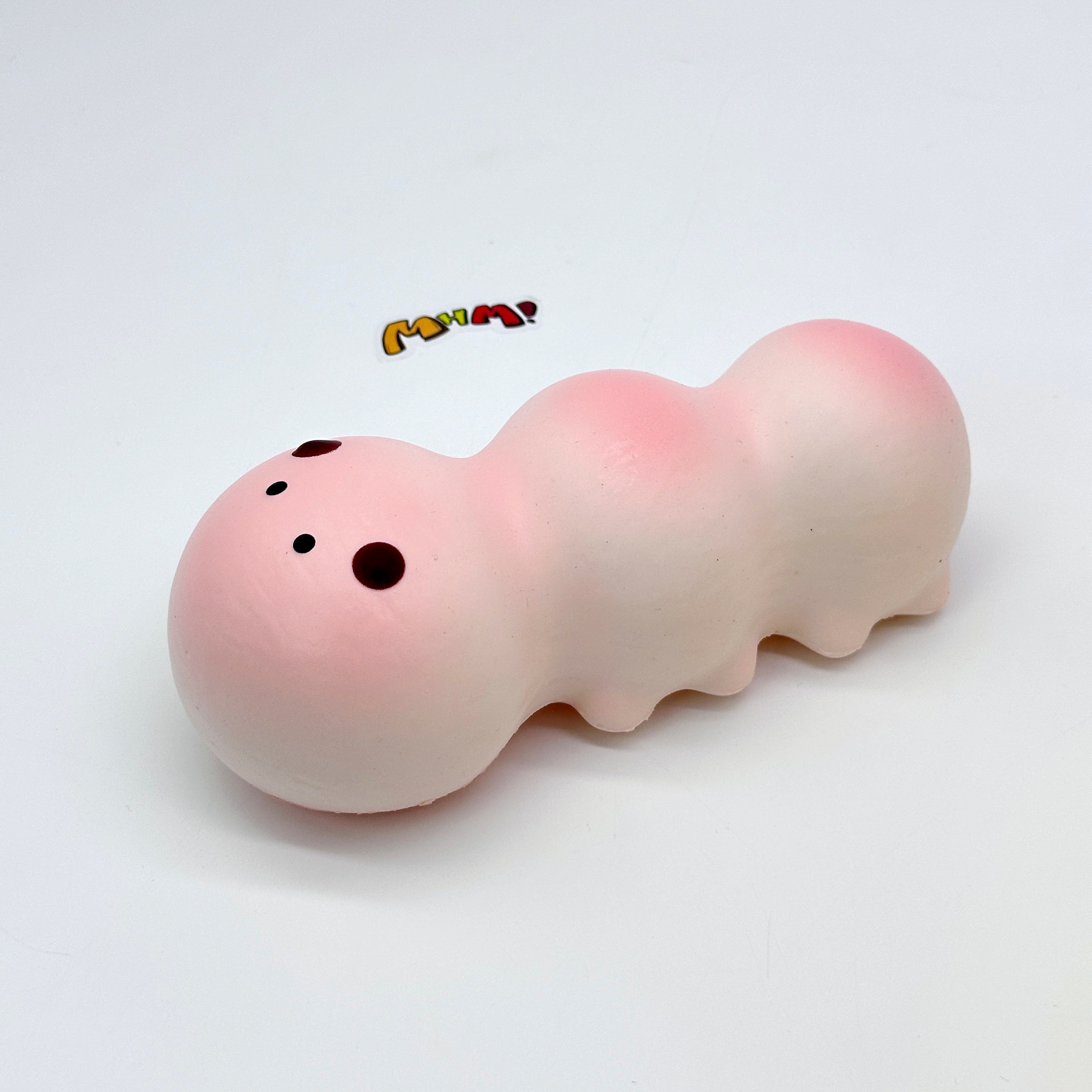 Fluffy Caterpillar Bread Squishy - squishy stress relief toy detail shot