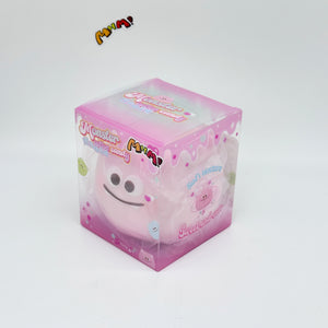 Cute little monster cotton candy, stress-relieving toy squishy - slow rise fidget toy texture close up