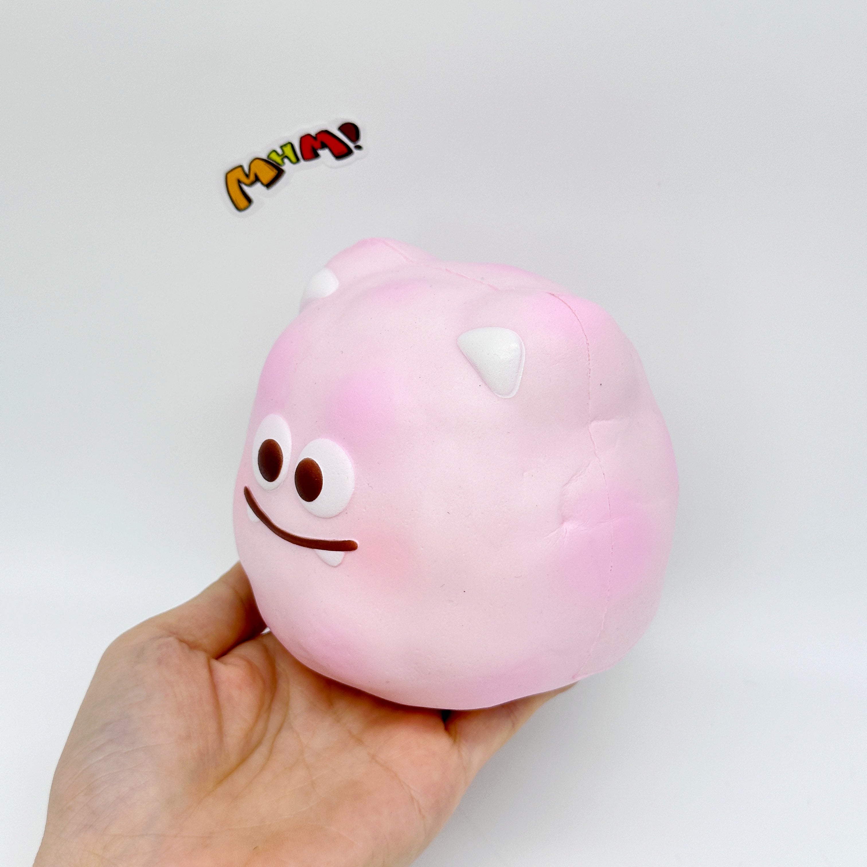 Cute little monster cotton candy, stress-relieving toy squishy - soft slow rise fidget toy front view