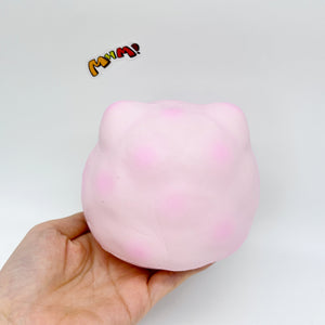 Cute little monster cotton candy, stress-relieving toy squishy - squishy stress relief toy detail shot
