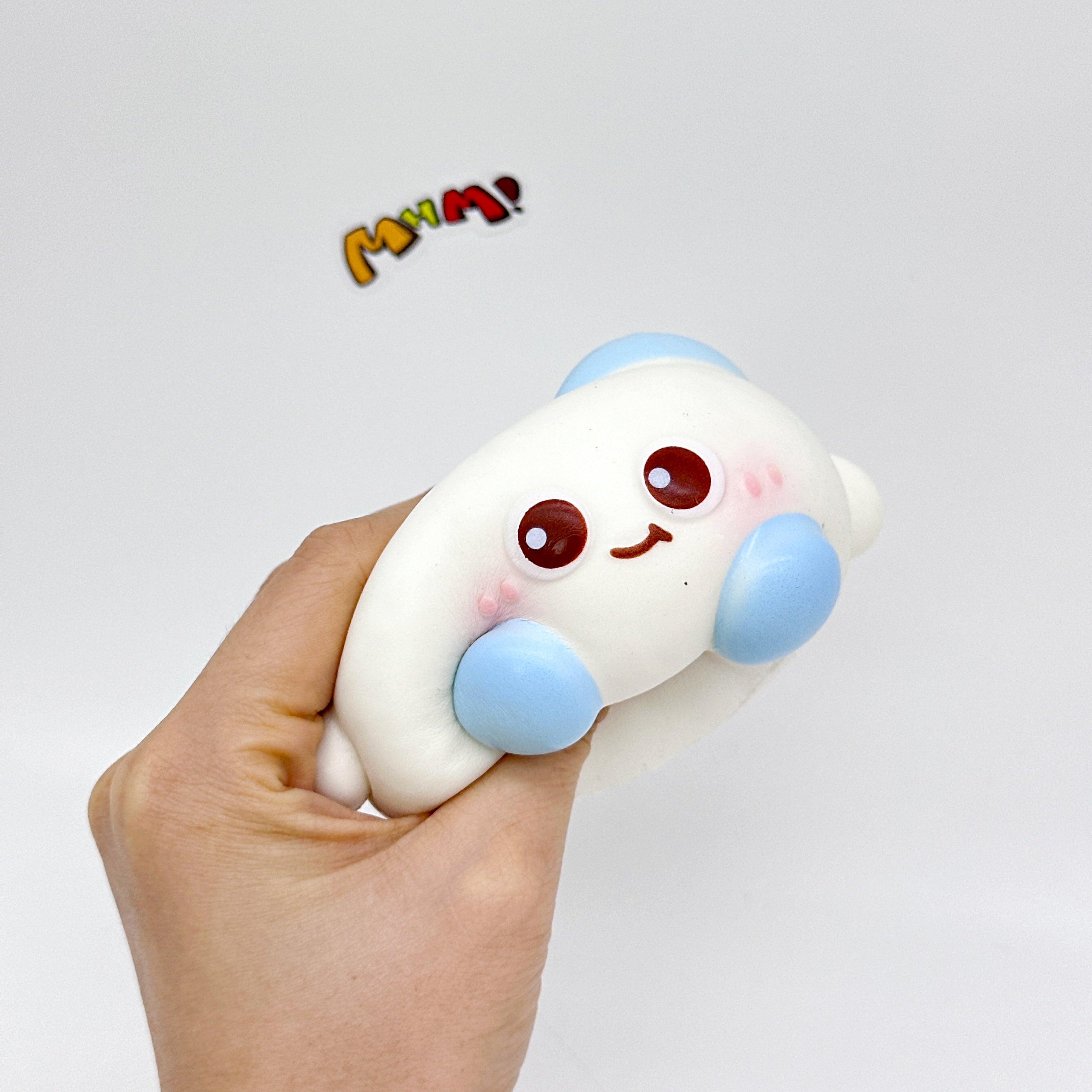 Blue Beret Dazed Ball Squishy Slow-Rise - slow rise fidget toy texture close up