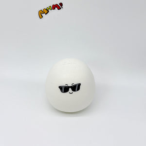 Boiled eggs and raw eggs, gently squish and have fun! - squishy stress relief toy detail shot