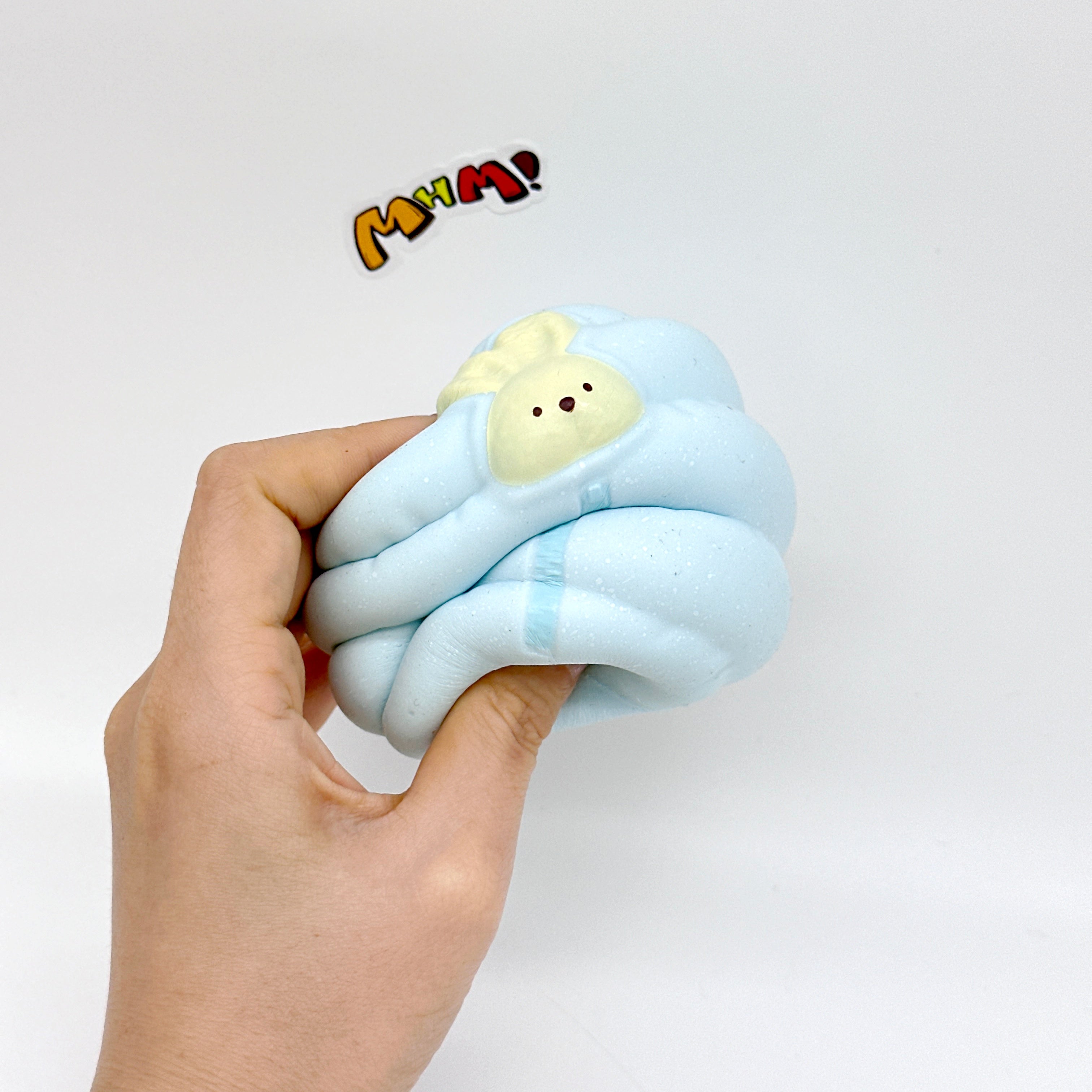 Sleepy Bunny in Sleeping Bag Squishy - kawaii squishy toy collection photo