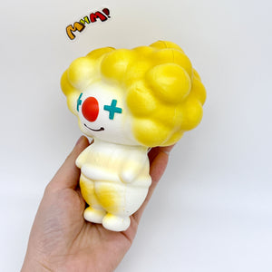 4 Colors Clown Squishy - Orange/Yellow/Green/Blue Cute Circus Slo - slow rise fidget toy texture close up