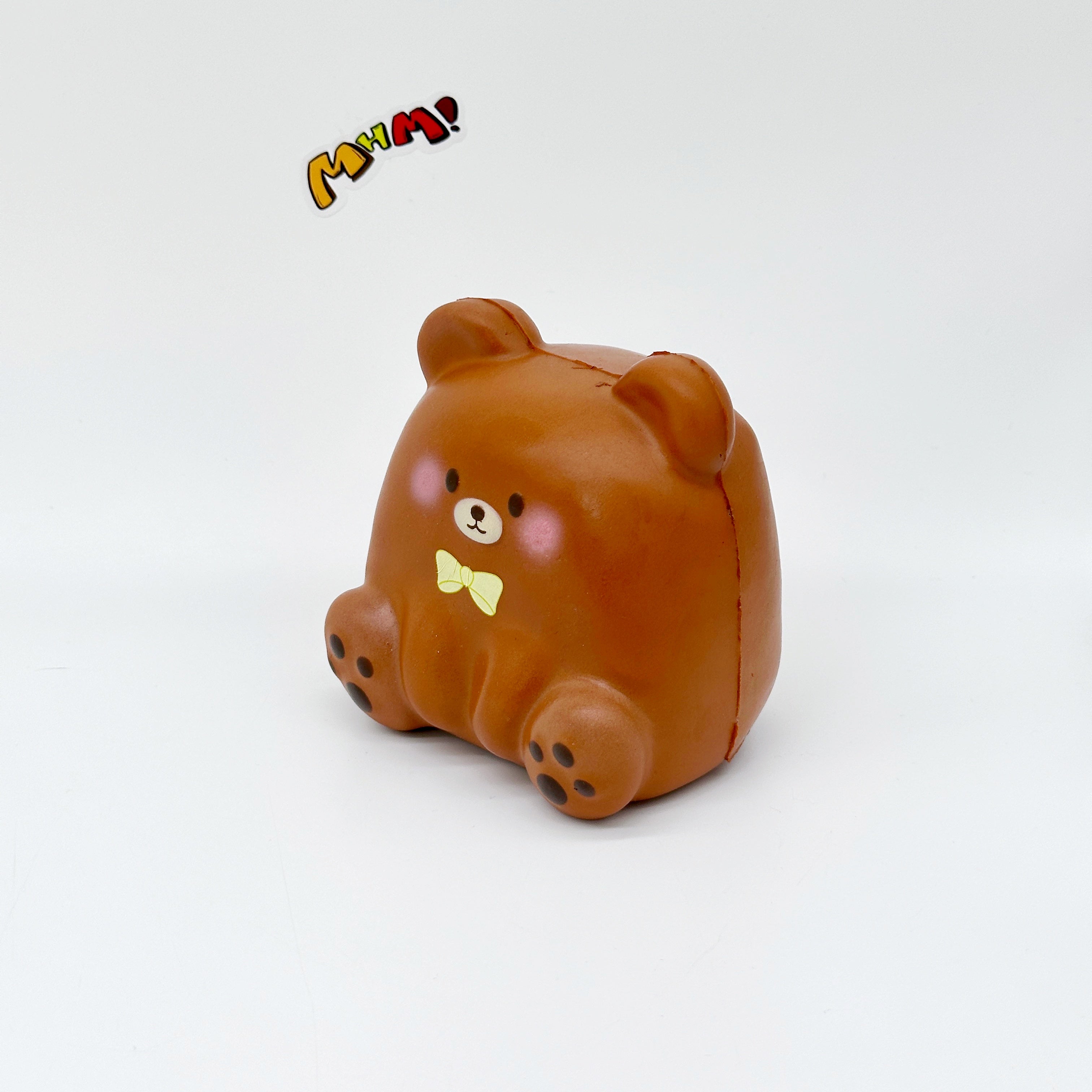 🐻🧈 Square Bear Squishy Set - Pink & Caramel Brown Cute Slow Rising Stress Relief Toy