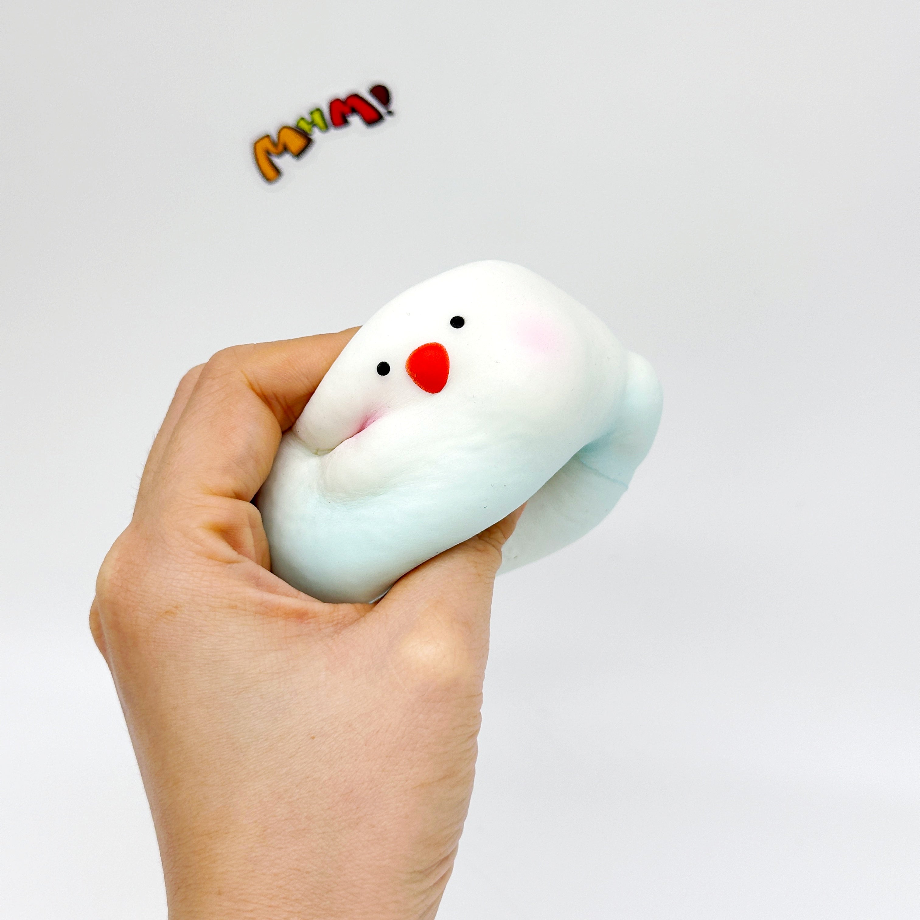 Cockatiel Squishy - Blue & Yellow Cute Parrot Slow Rising Stress  - cute squishy toy packaging display