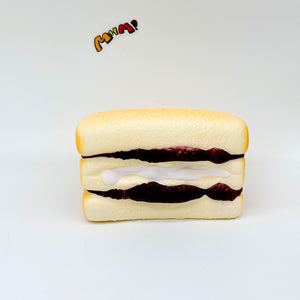 Purple Rice Bread Squishy | Cute Asian Snack Slow Rising Stress R - slow rising squishy toy product photo