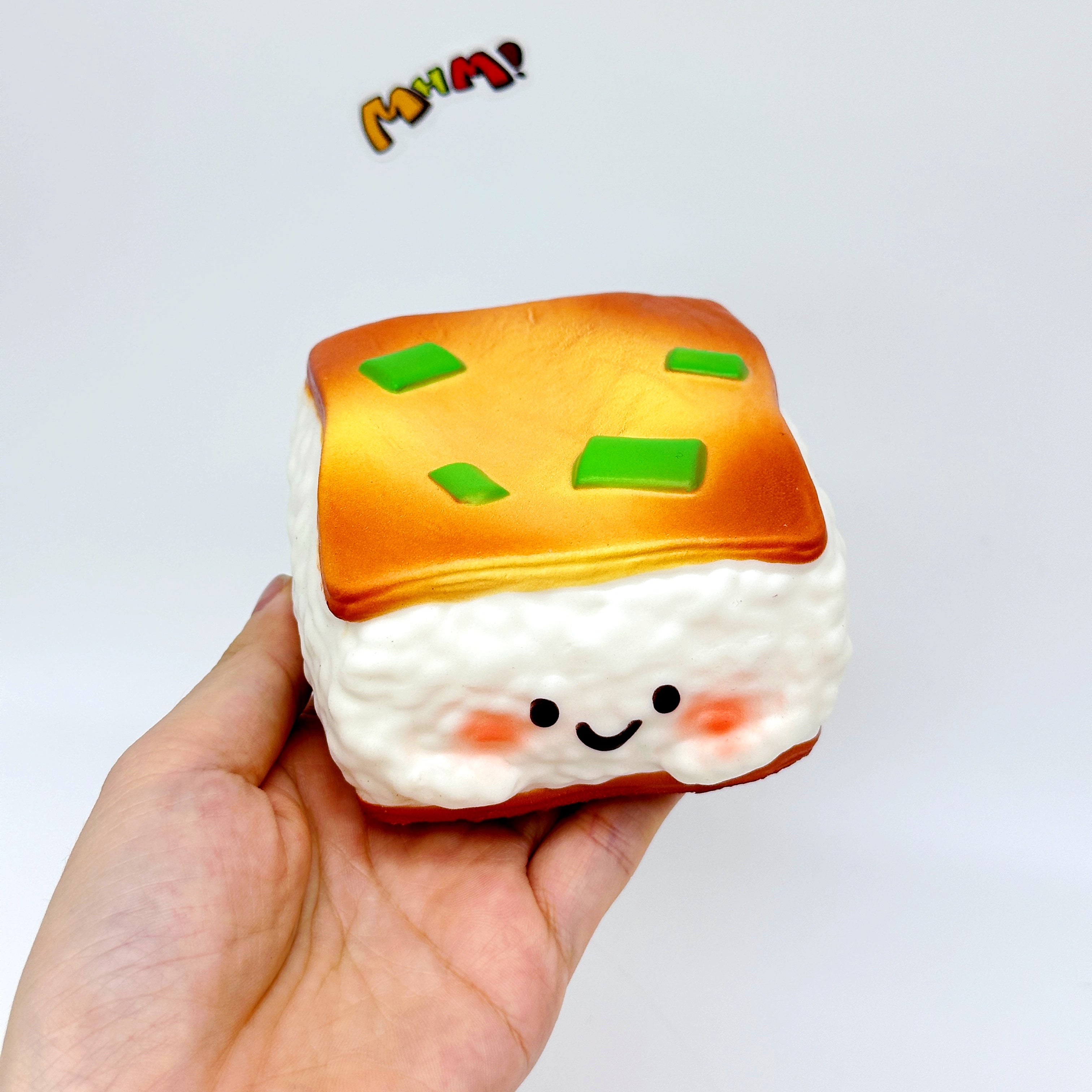 Sanxian Doupi Squishy | Cute Chinese Snack Slow Rising Stress Rel - slow rising squeeze toy side angle view