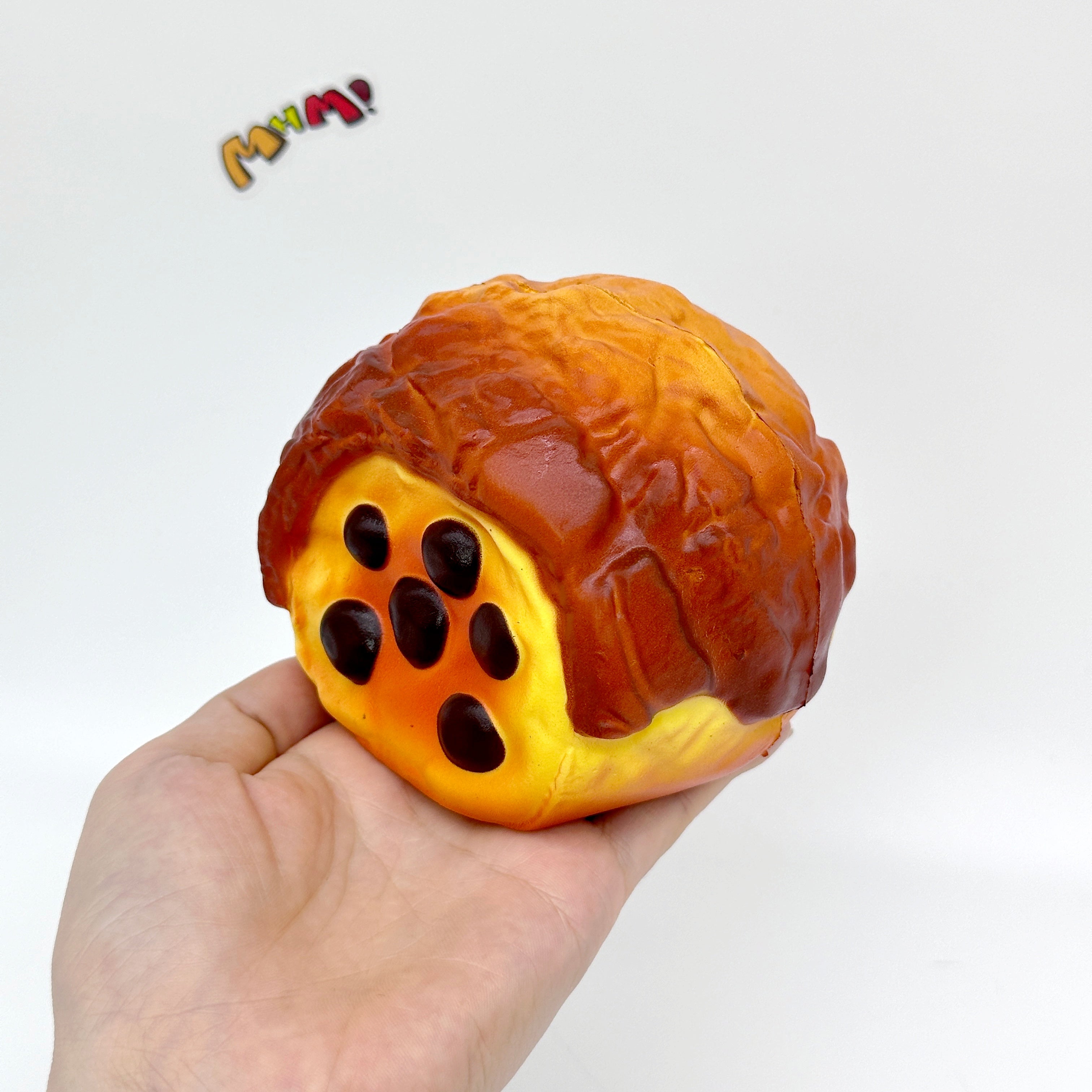 Brown Sugar Pearl Puff Squishy - Soft Cream Bun Slow Rising Squee - kawaii squishy toy close up