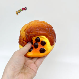 Brown Sugar Pearl Puff Squishy - Soft Cream Bun Slow Rising Squee - slow rise fidget toy texture close up