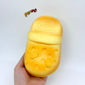 Bread Crocs Slipper Squishy | Cute Food-Shaped Slow Rising Stress - slow rising squeeze toy side angle view
