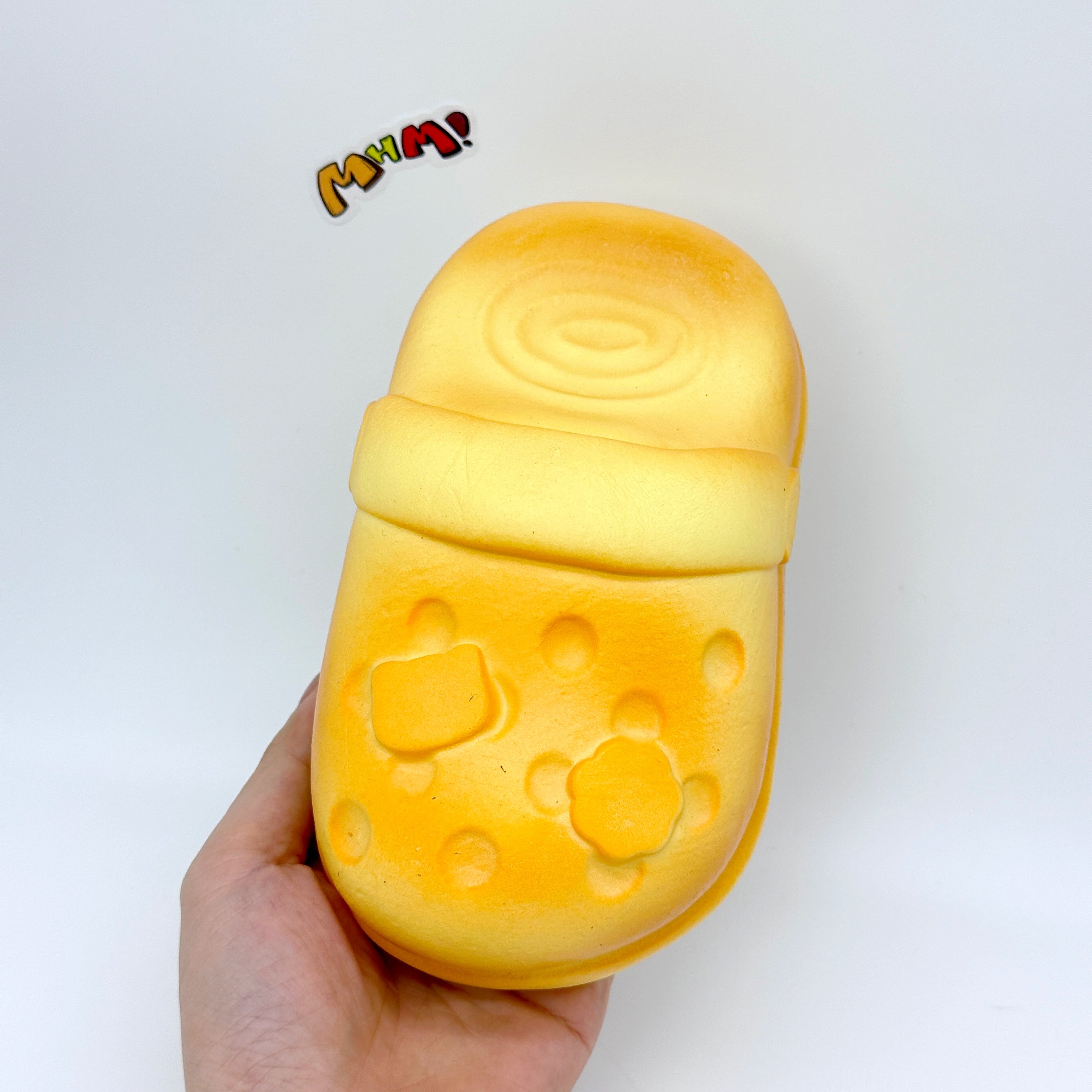 Bread Crocs Slipper Squishy | Cute Food-Shaped Slow Rising Stress - slow rising squeeze toy side angle view