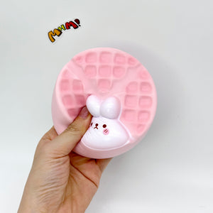 Bunny & Bear Waffle Squishy | Cute Animal Waffle Slow Rising Stre - cute squishy toy packaging display