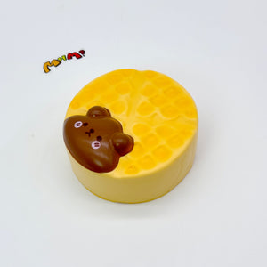Bunny & Bear Waffle Squishy | Cute Animal Waffle Slow Rising Stre - squishy stress relief toy detail shot